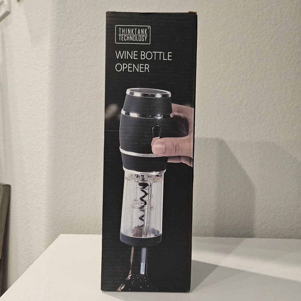 THINK TANK TECHNOLOGY Rechargeable CORDLESS Electronic WINE BOTTLE OPENER